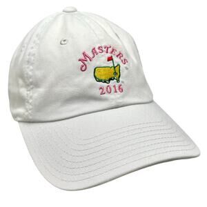 Masters 2016 White Pink Baseball Cap Ladies Womens Golf Hat American Needle